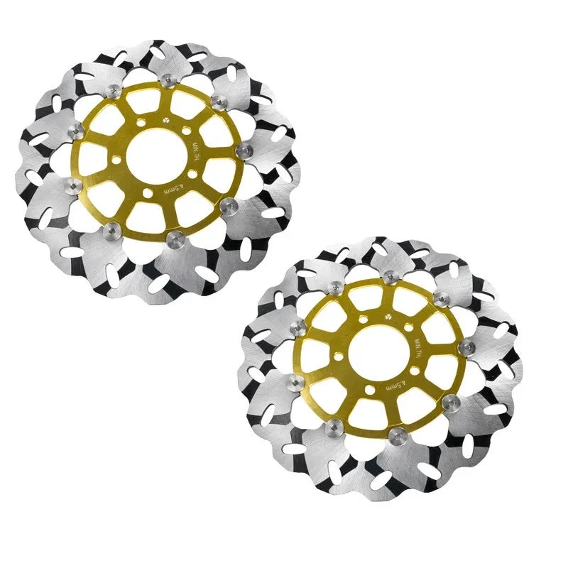 2PCs Motorcycle Front Brake Disc Rotors For Suzuki GSX600R 97-98 GSX-R600 97-03