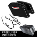 Hard Saddlebags & Conversion Bracket Fit For Harley Dyna Street Bob FXDB 08-17