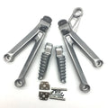 Silver Passenger Rear Foot Pegs Bracket Fit for Kawasaki Ninja ZX10R 2004-2005