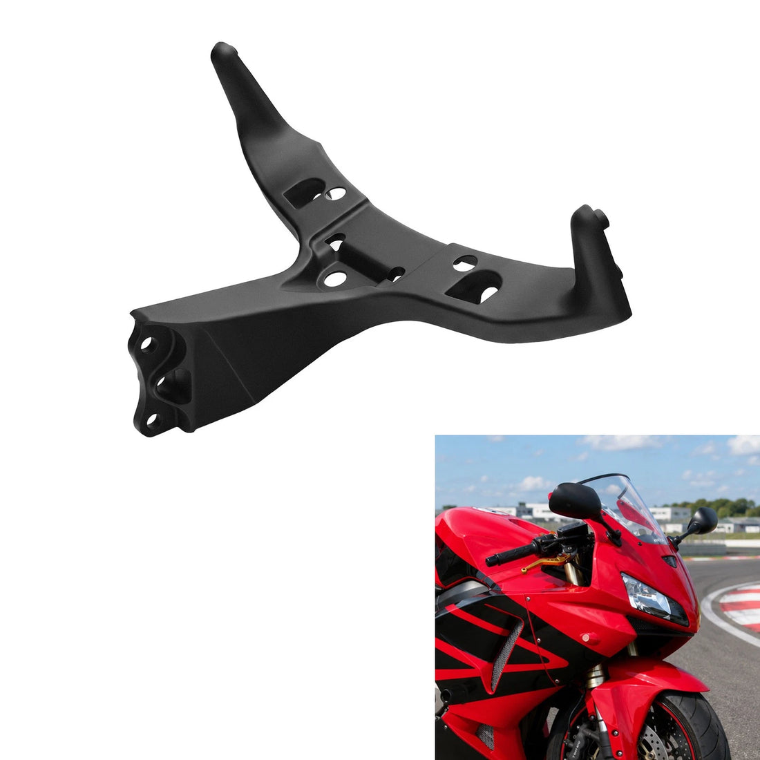 Black Front Upper Fairing Stay Bracket Fit For Honda CBR600RR 2003-2006