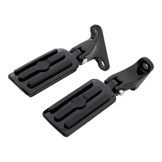 Black Rear Passenger Footpeg Pegs Mount Fit For Harley Touring Road King 93-25