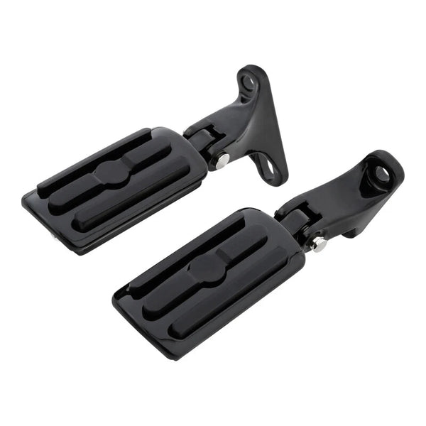 Black Rear Passenger Footpeg Pegs Mount Fit For Harley Touring Road King 93-25