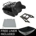 King Trunk Backrest Top Rail Mount Rack Plate Fit For Harley Street Glide 14-26