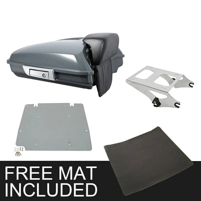 Razor Trunk Pad Mount Rack Plate Fit For Harley Road Glide 2014-26 Gunship Gray