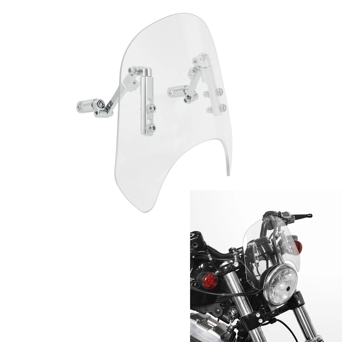 Clear Motorcycle Windshield Fit For Harley Sportster XL 883 1200 1988-2022