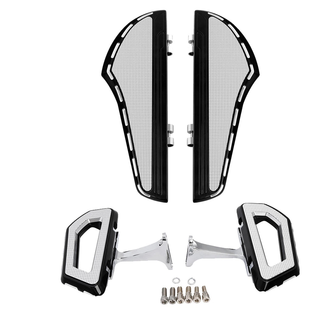 Driver & Passenger Footboard Floorboard Fit For Harley Davidson Street Glide