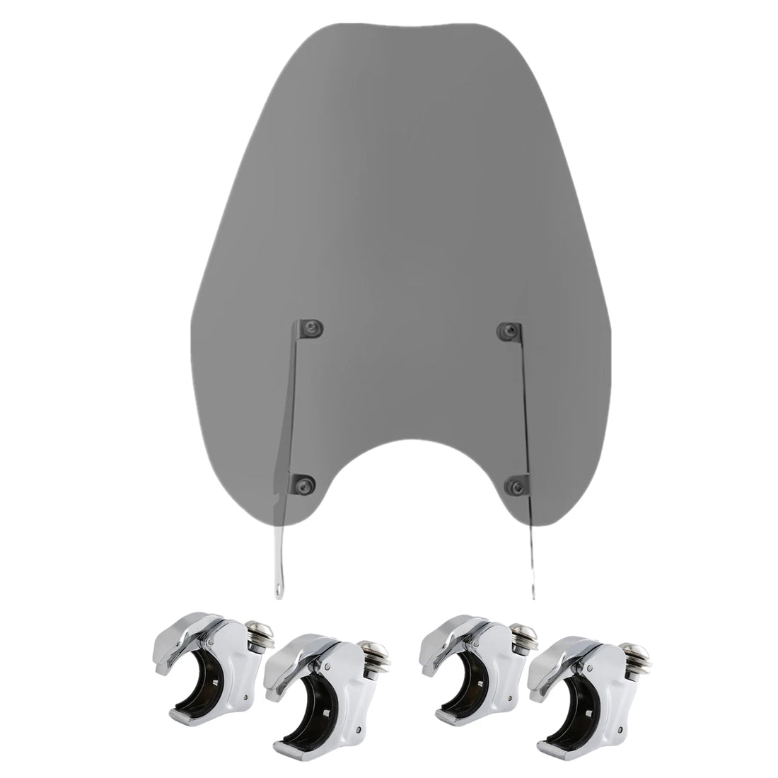 Smoke Windshield & 39mm Clamps Fit For Harley Sportster Iron XL 883 1200 1988-Up