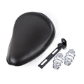 Black PU Leather Solo Drive Seat Spring & Bracket For Harley Chopper Bobber