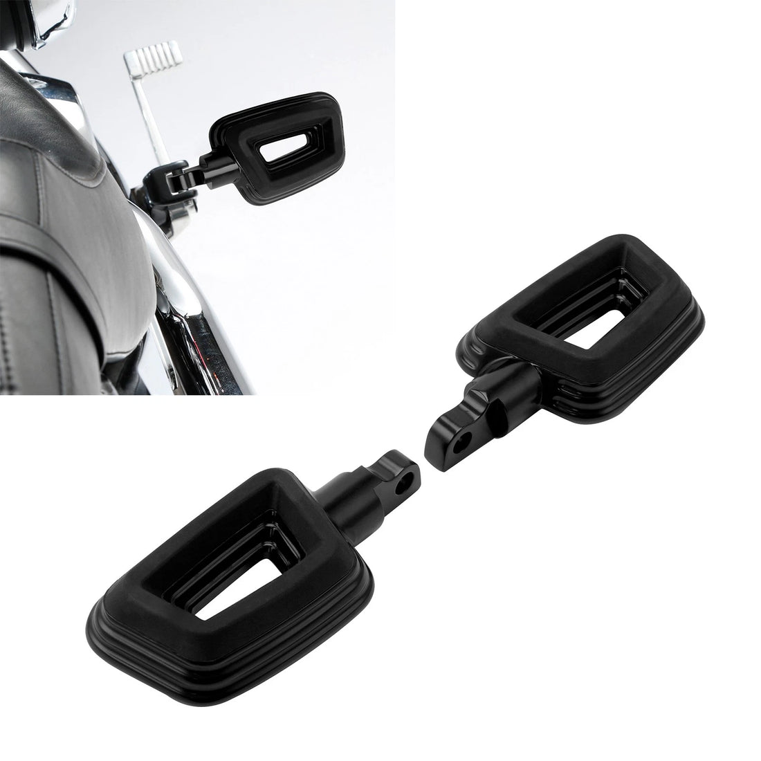 Pair Foot Pegs Rest Fit For Harley-Davidson Motorcycle Touring Male Peg Mount
