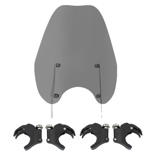 Smoke Windshield Windscreen & 49mm Clamps Fit For Harley Dyna Street Bob 06-17