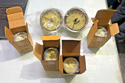 Smiths Replica Kit- Elec Temp + Oil + Fuel + Amp Gauge+CW Speedo +Tacho 100 mm