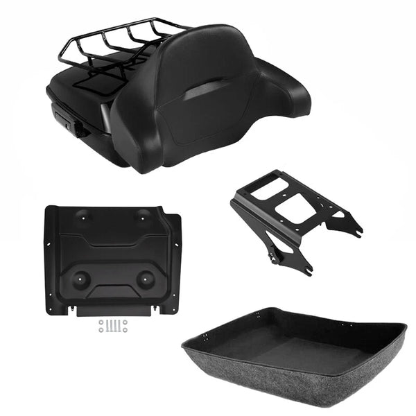 Chopped Trunk Backrest Rack Mount Plate Fit For Harley Touring 2009-2013