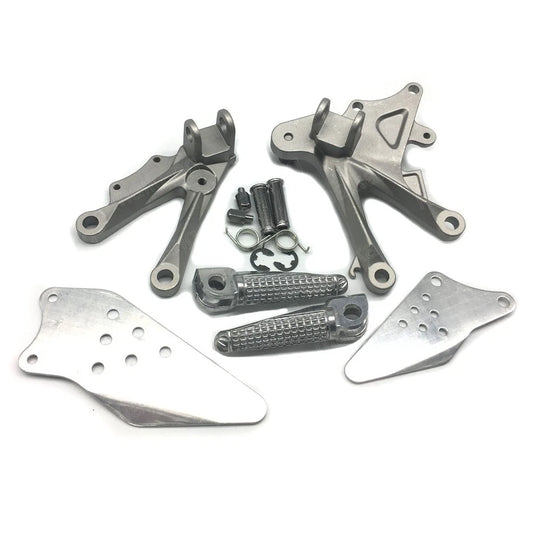 Silver Driver Front Foot Peg Bracket Fit for Kawasaki Ninja ZX10R 2006-2009 2010