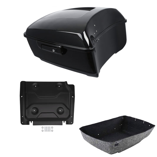 Black King Trunk Luggage Base Plate Fit For Harley Touring Street Glide 2014-26