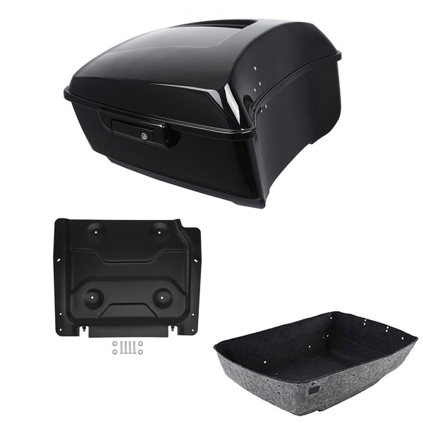 Black King Trunk Luggage Base Plate Fit For Harley Touring Street Glide 2014-26