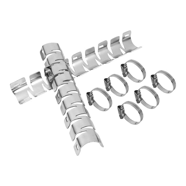 Exhaust Muffler Pipe Heat Shield Cover Guard Clamps Fit For BMW R1200GS 13-2018