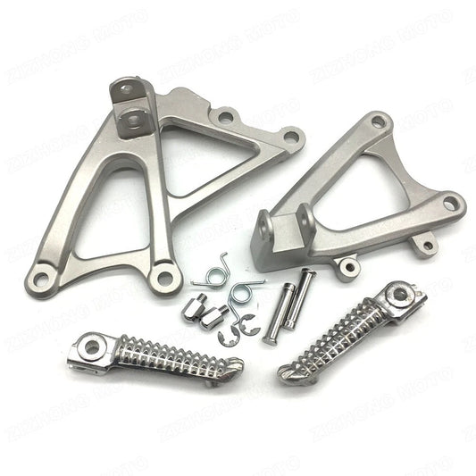 Silver Driver Front Footrests Foot Pegs Bracket Fit for Yamaha Yzf R1 2009-2014
