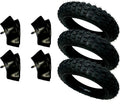 New Set OF 3) Tires And 4) Tubes Straight Stem Size 2.50X10 For Yamaha Peewee 50