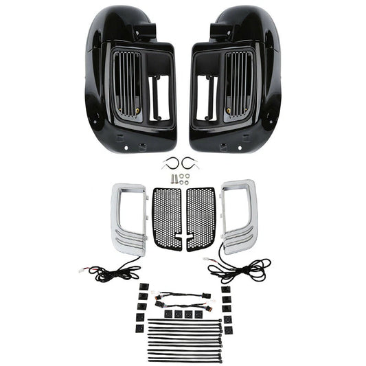 Lower Vented Fairing Water-Cooled Signal Light Fit For Harley Road Glide 14-2024