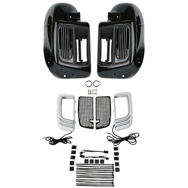 Lower Vented Fairing Water-Cooled Signal Light Fit For Harley Road Glide 14-2024