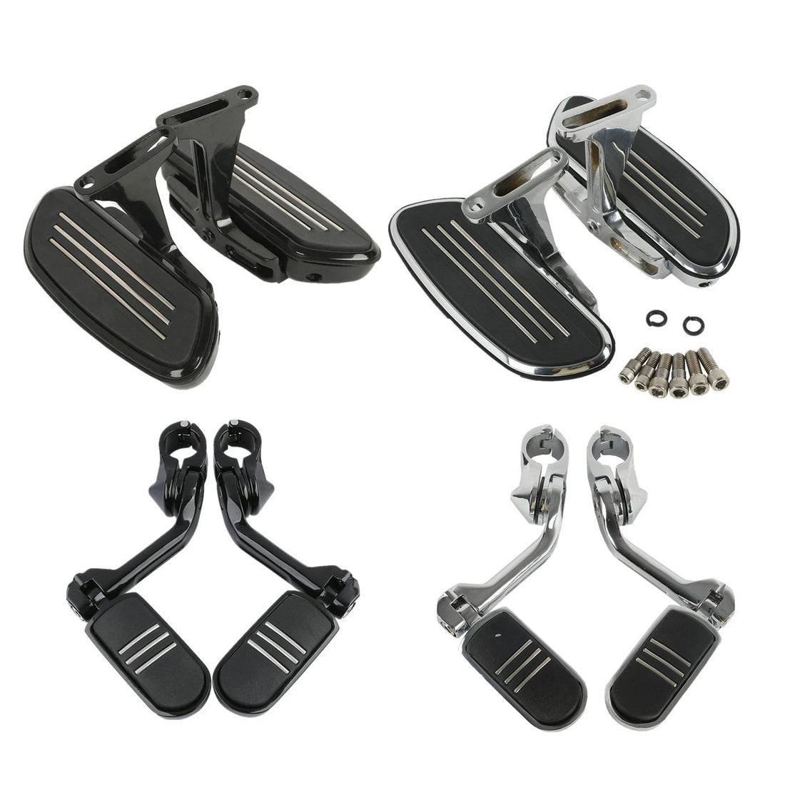 Passenger Footboard 1-1/4'' Foot Pegs Fit For Harley Touring Street Glide 93-22