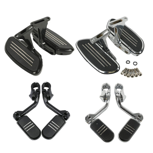 Passenger Footboard 1-1/4'' Foot Pegs Fit For Harley Touring Street Glide 93-22
