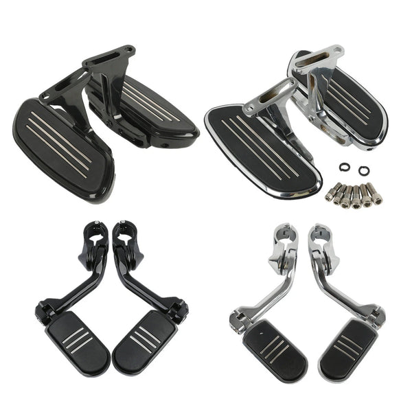 Passenger Footboard 1-1/4'' Foot Pegs Fit For Harley Touring Street Glide 93-22