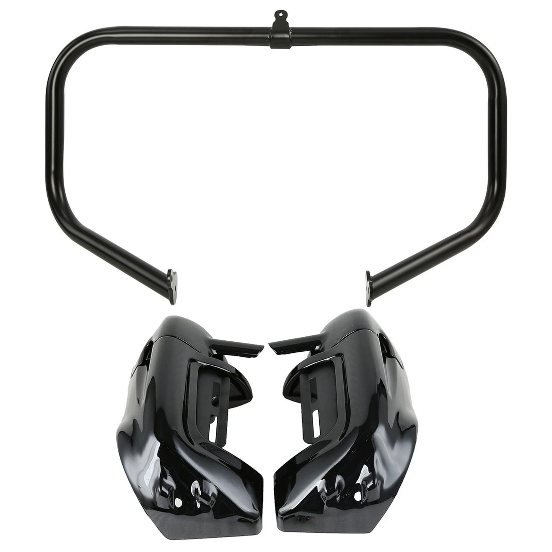 Black Lower Vented Leg Fairing & Guard Bar Fit For Harley Road King Glide 09-13