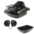 Black King Trunk Pad Rack Light Speakers Fit For Harley Street Road Glide 14-26