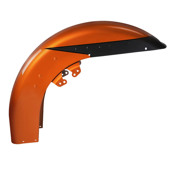 Front Fender Fit For Harley Electra Glide 14-24 Scorched Orange/Black Denim
