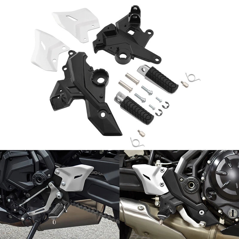 Front Driver Footpegs Bracket Fit For Kawasaki Ninja 650 Z650 17-25 Z650RS 22-25
