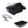 King Trunk Backrest Pad Rack Mount Fit For Harley Touring Models 2009-2013