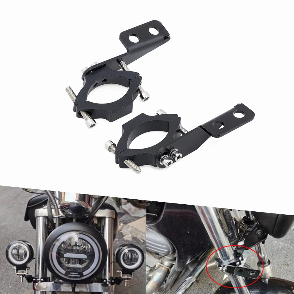 28mm-54mm Fork Tube Mount Bracket Clamps For Turn Signal Driving Spot Fog Light