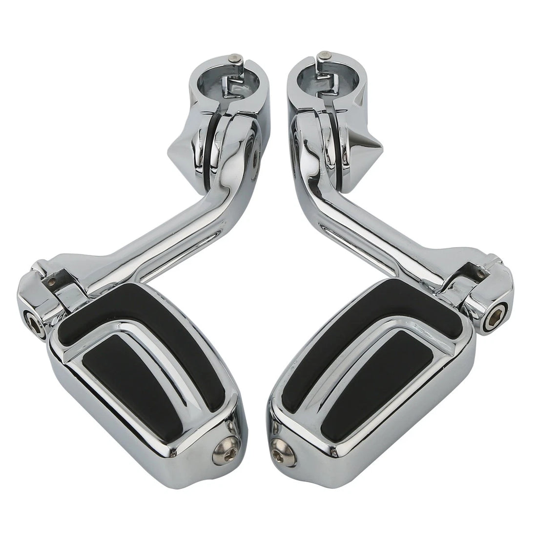 1-1/4'' Long Angled Highway Engine Guard Foot Pegs Mount Fit For Harley Touring