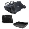 Black Chopped Trunk Backrest Pad Rack Plate Fit For Harley Road Glide 2014-2026