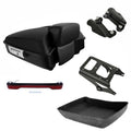 Chopped Trunk Pad Mount Rack Docking Light Fit For Harley Touring 2009-2013