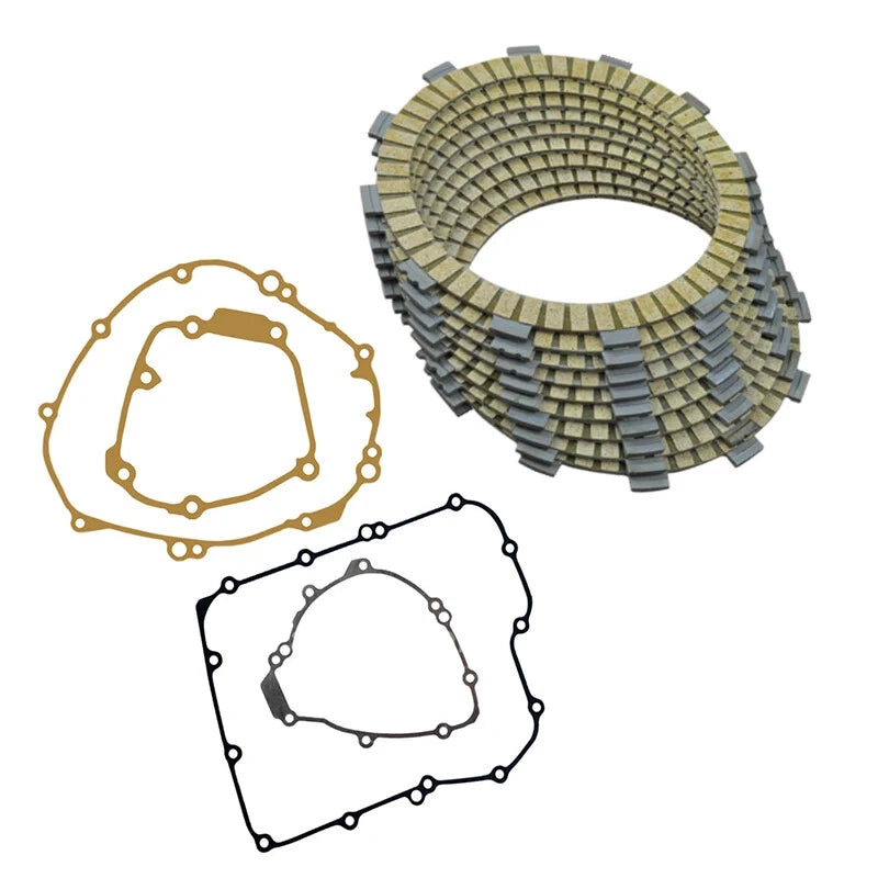 Clutch Plates Set And Crankcase Clutch Covers Gasket Kits For Yamaha YZFR1 09-14