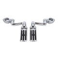 32mm Footpeg Peg 360 Adjustable Long Mount Kit 1 1/4" Highway Bar Fit For Harley