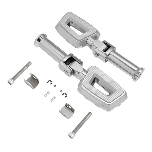 Chrome Passenger Footpegs W/ Brackets Fit For Harley Softail Low Rider 2018-2025
