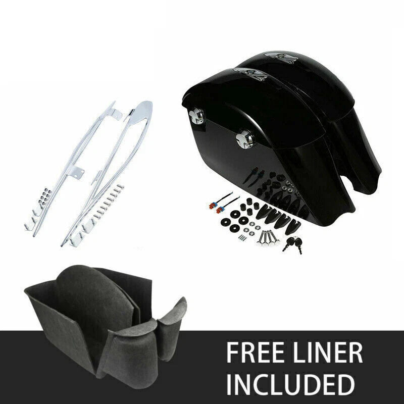 Hard Saddlebag Electronic Latches Audio Lid Rail Fit For Indian Roadmaster 14-23