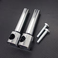 1'' Chrome Billet Round Handlebar Bar Risers Bars Mount Clamp For Harley Honda