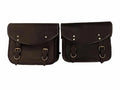 Fit For Royal Enfield Classic 350 500 Model Leather Saddle Bags Pair Rusty Brown