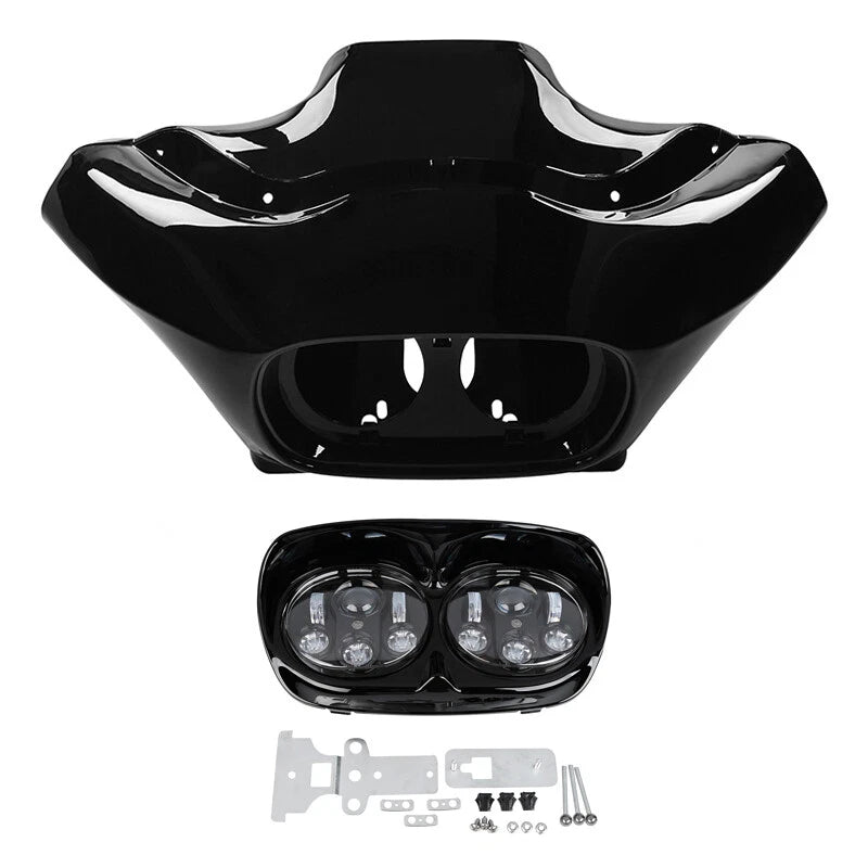 Inner Outer Fairing 5.75'' Dual Headlight For Harley Road Glide FLTR 1998-2013