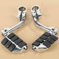 Chrome Long Highway Foot Pegs Fit For Harley Road King Street Glide 1-1/4" Bars