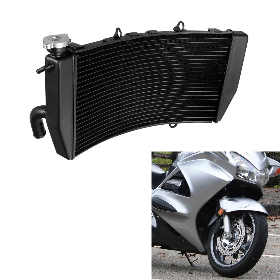 Black Aluminum Radiator Cooler Cooling Fit For Honda ST1300 ST 1300 2003-2018 14