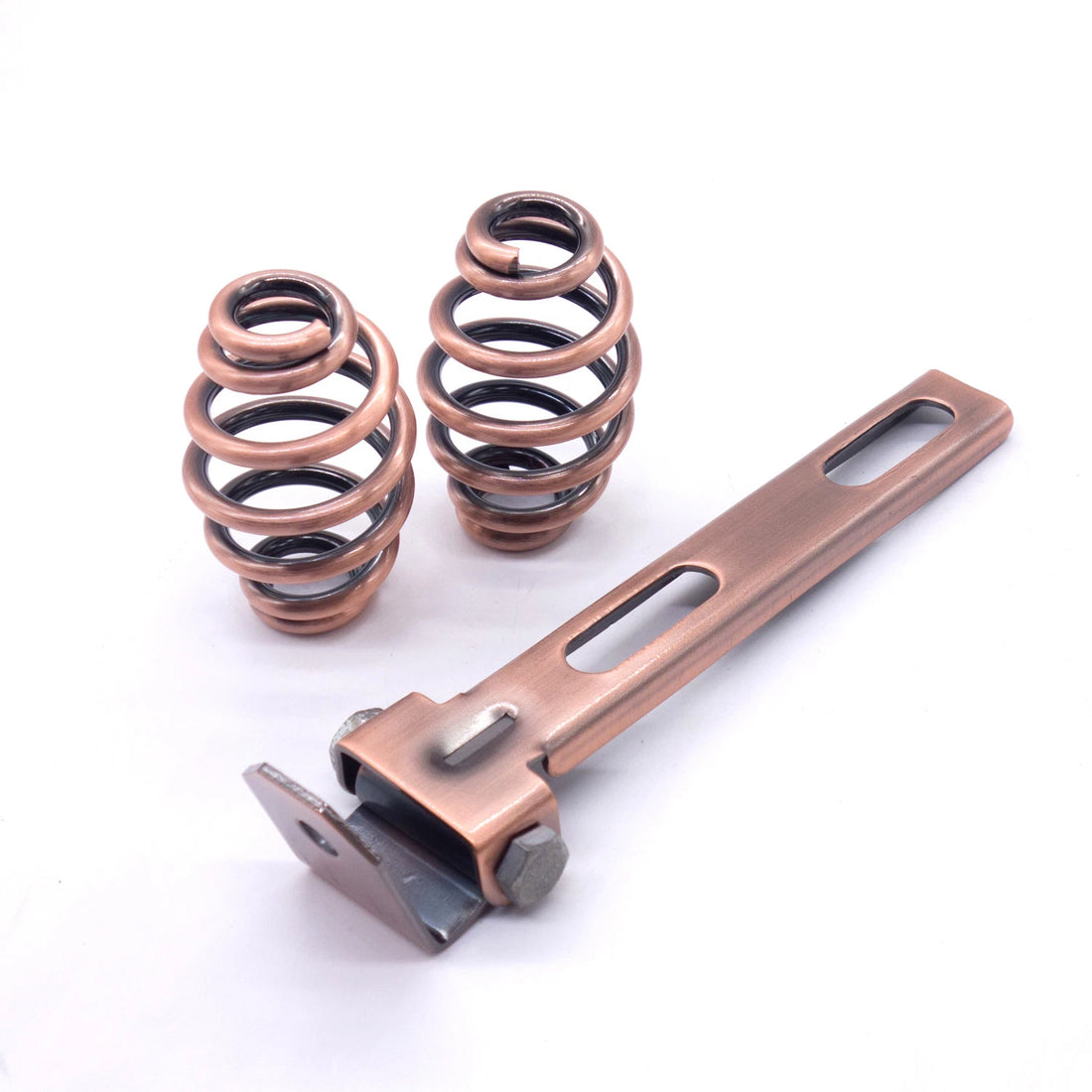 Copper 3" Solo Seat Barrel Springs Bracket Mount Kit For Harley Chopper Bobber