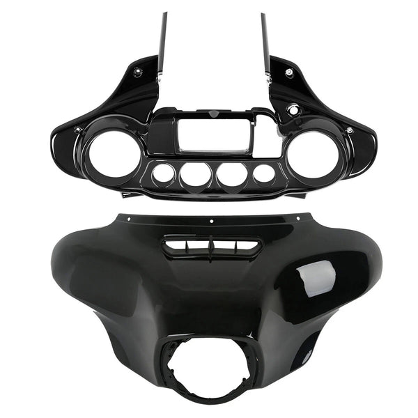 Vivid Black Outer & Inner Batwing Fairings Fits For Harley Electra Glide 2014-24