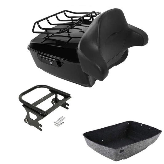 King Trunk Backrest 2-Up Mount Fit For Harley Touring Electra Glide 97-08