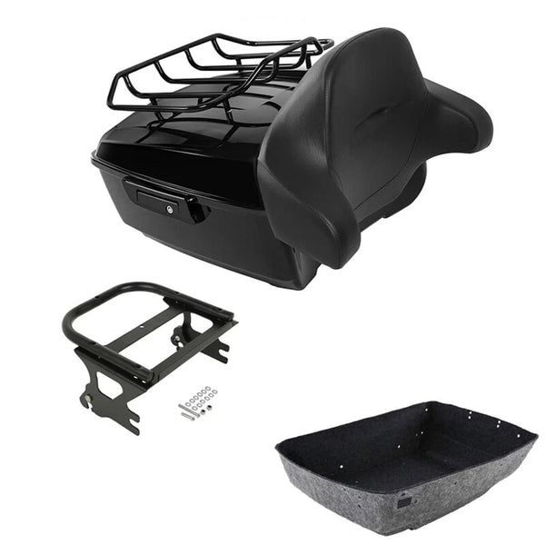 King Trunk Backrest 2-Up Mount Fit For Harley Touring Electra Glide 97-08