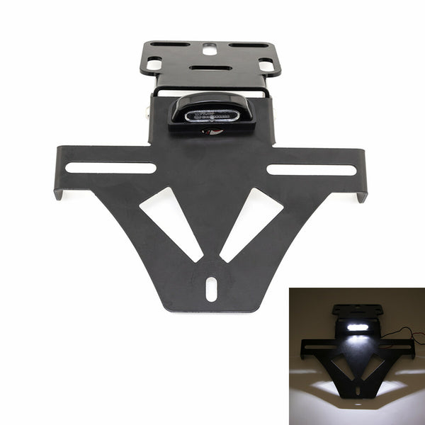 Adjustable Angle License Number Plate Light Frame Holder Bracket For R1 FZ6 MT07